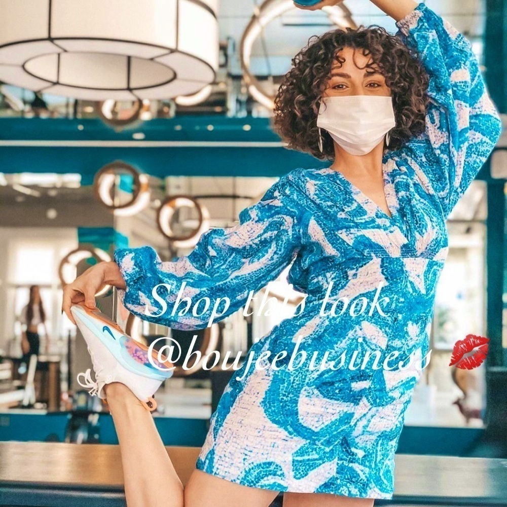 H&M Mosaic Patterned Linen Dress